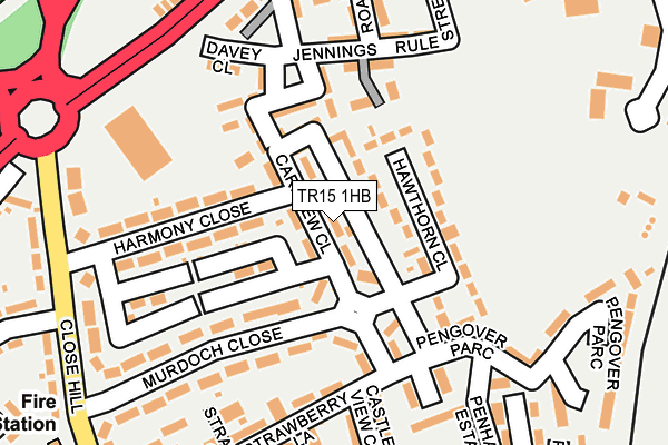 TR15 1HB map - OS OpenMap – Local (Ordnance Survey)