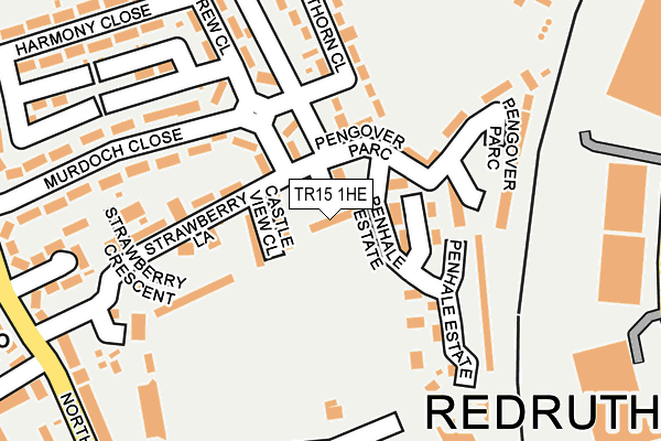 TR15 1HE map - OS OpenMap – Local (Ordnance Survey)