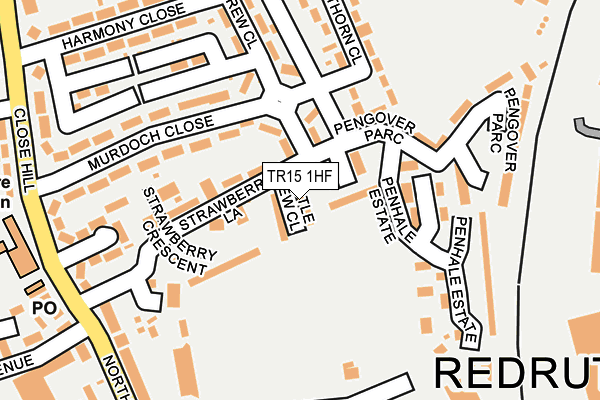 TR15 1HF map - OS OpenMap – Local (Ordnance Survey)