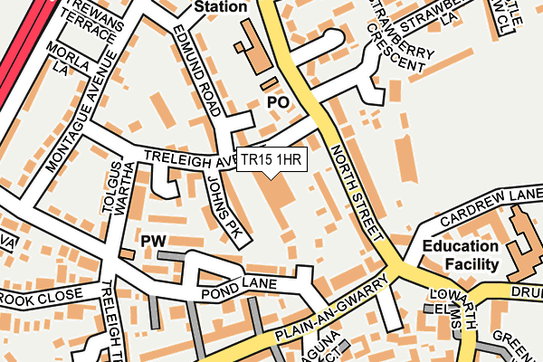 TR15 1HR map - OS OpenMap – Local (Ordnance Survey)