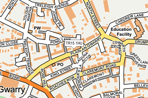 TR15 1HU map - OS OpenMap – Local (Ordnance Survey)