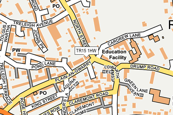 TR15 1HW map - OS OpenMap – Local (Ordnance Survey)