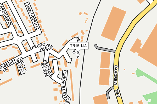 TR15 1JA map - OS OpenMap – Local (Ordnance Survey)