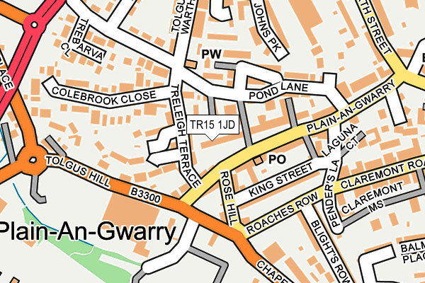 TR15 1JD map - OS OpenMap – Local (Ordnance Survey)