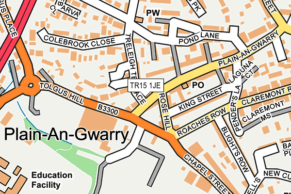 TR15 1JE map - OS OpenMap – Local (Ordnance Survey)