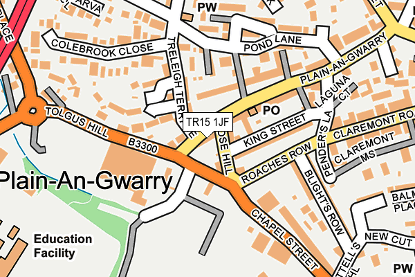 TR15 1JF map - OS OpenMap – Local (Ordnance Survey)