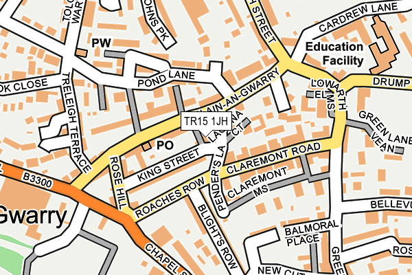 TR15 1JH map - OS OpenMap – Local (Ordnance Survey)