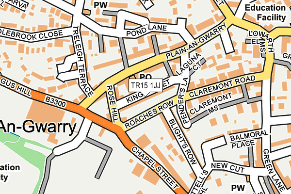 TR15 1JJ map - OS OpenMap – Local (Ordnance Survey)