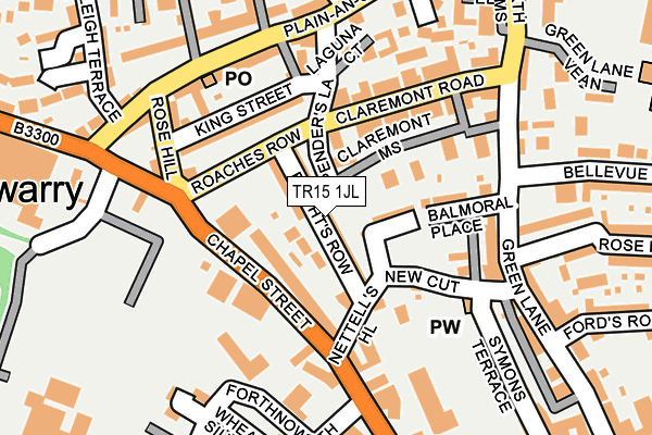 TR15 1JL map - OS OpenMap – Local (Ordnance Survey)