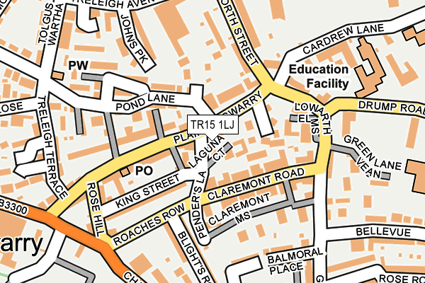 TR15 1LJ map - OS OpenMap – Local (Ordnance Survey)