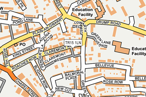 TR15 1LN map - OS OpenMap – Local (Ordnance Survey)