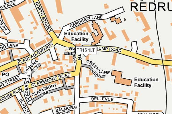 TR15 1LT map - OS OpenMap – Local (Ordnance Survey)