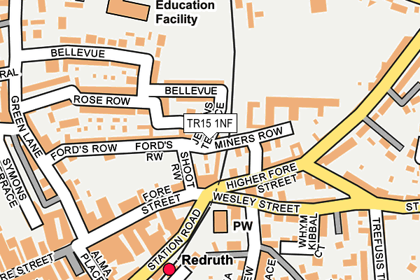 TR15 1NF map - OS OpenMap – Local (Ordnance Survey)