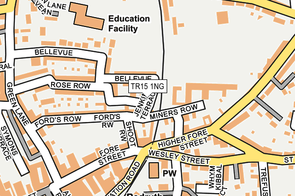 TR15 1NG map - OS OpenMap – Local (Ordnance Survey)