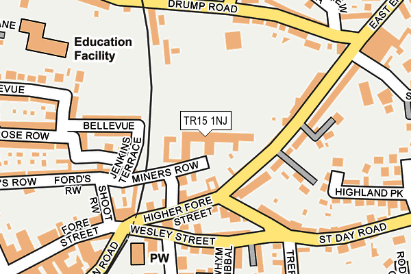 TR15 1NJ map - OS OpenMap – Local (Ordnance Survey)