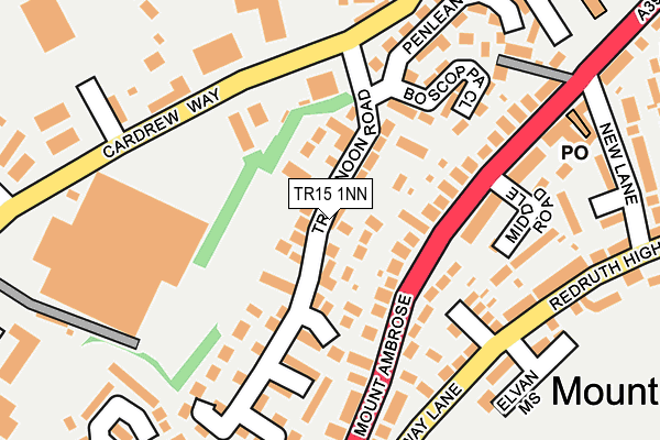 TR15 1NN map - OS OpenMap – Local (Ordnance Survey)