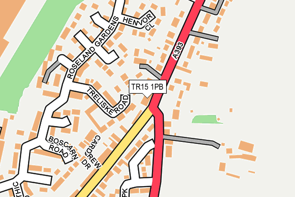 TR15 1PB map - OS OpenMap – Local (Ordnance Survey)