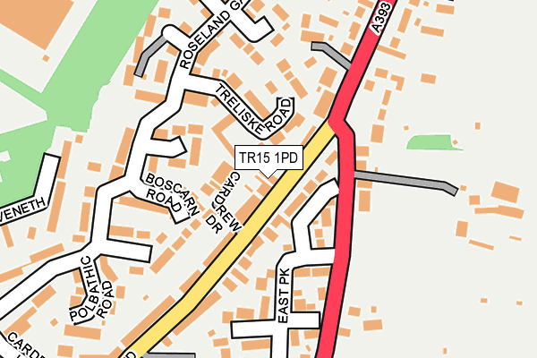 TR15 1PD map - OS OpenMap – Local (Ordnance Survey)