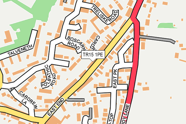 TR15 1PE map - OS OpenMap – Local (Ordnance Survey)