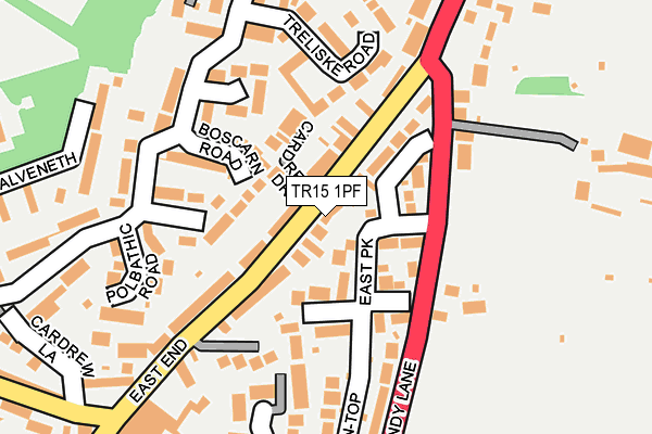 TR15 1PF map - OS OpenMap – Local (Ordnance Survey)