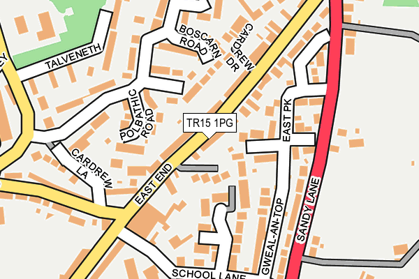 TR15 1PG map - OS OpenMap – Local (Ordnance Survey)