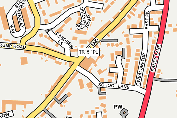 TR15 1PL map - OS OpenMap – Local (Ordnance Survey)