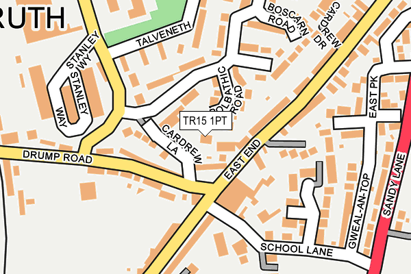 TR15 1PT map - OS OpenMap – Local (Ordnance Survey)