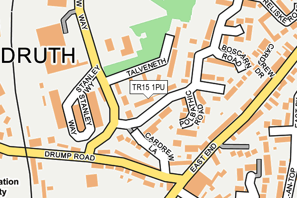 TR15 1PU map - OS OpenMap – Local (Ordnance Survey)
