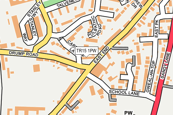 TR15 1PW map - OS OpenMap – Local (Ordnance Survey)