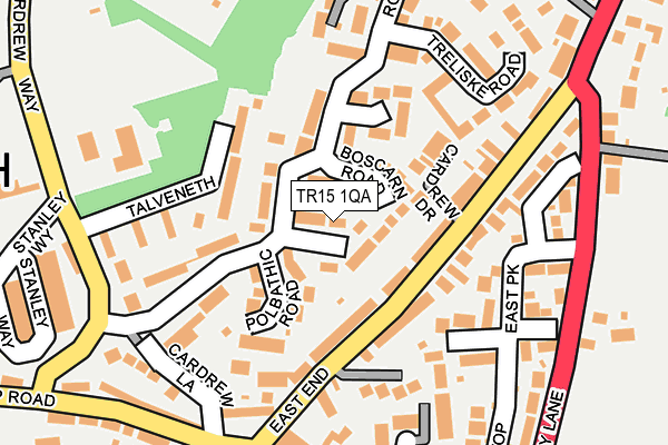 TR15 1QA map - OS OpenMap – Local (Ordnance Survey)