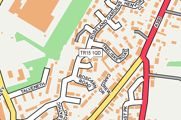 TR15 1QD map - OS OpenMap – Local (Ordnance Survey)