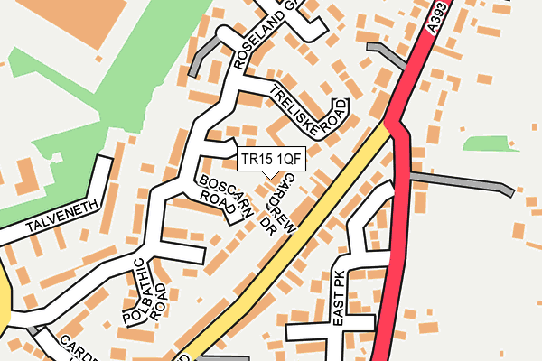 TR15 1QF map - OS OpenMap – Local (Ordnance Survey)