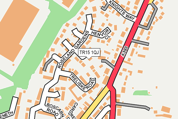 TR15 1QJ map - OS OpenMap – Local (Ordnance Survey)