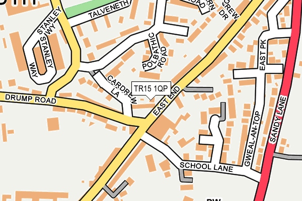 TR15 1QP map - OS OpenMap – Local (Ordnance Survey)