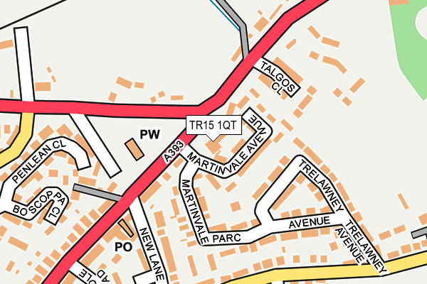 TR15 1QT map - OS OpenMap – Local (Ordnance Survey)