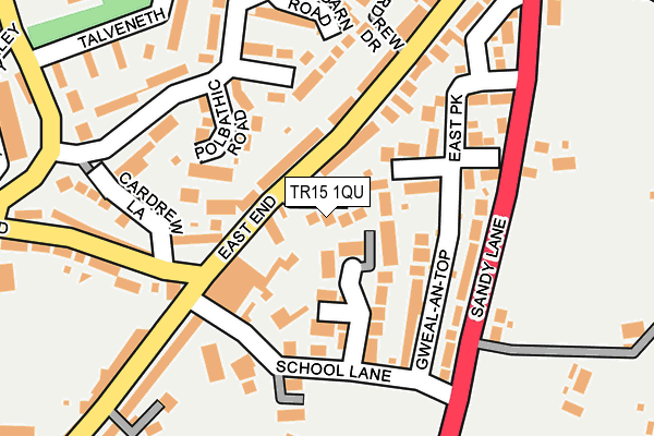 TR15 1QU map - OS OpenMap – Local (Ordnance Survey)