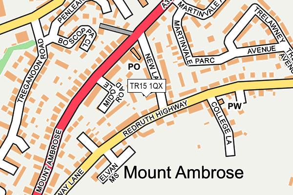 TR15 1QX map - OS OpenMap – Local (Ordnance Survey)