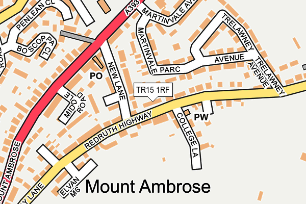 TR15 1RF map - OS OpenMap – Local (Ordnance Survey)