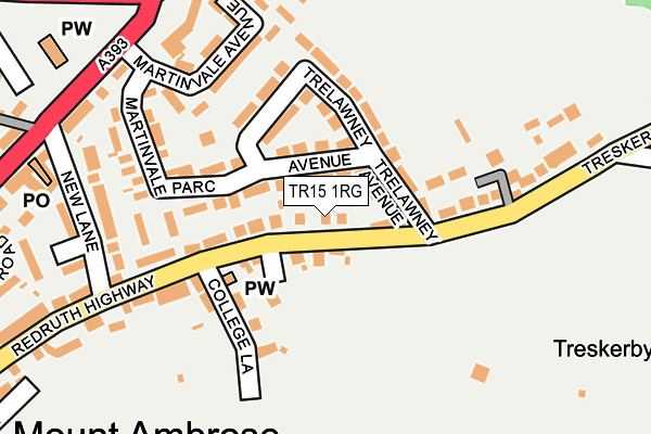 TR15 1RG map - OS OpenMap – Local (Ordnance Survey)