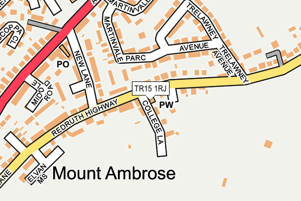 TR15 1RJ map - OS OpenMap – Local (Ordnance Survey)