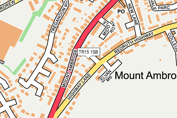 TR15 1SB map - OS OpenMap – Local (Ordnance Survey)