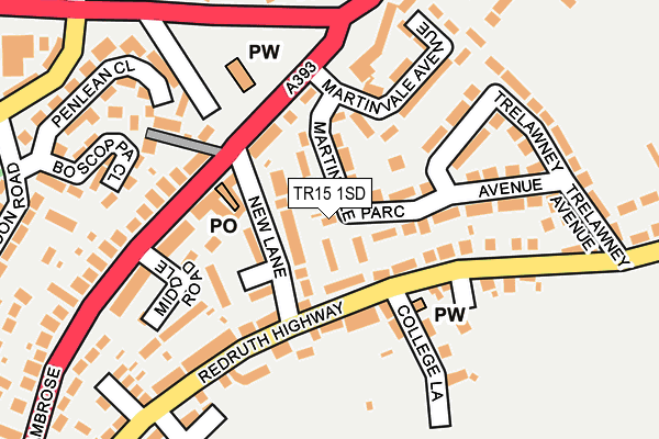 TR15 1SD map - OS OpenMap – Local (Ordnance Survey)