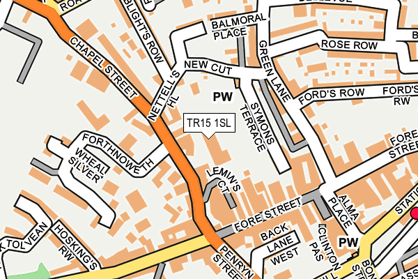 TR15 1SL map - OS OpenMap – Local (Ordnance Survey)