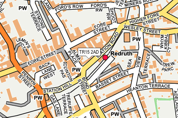 TR15 2AD map - OS OpenMap – Local (Ordnance Survey)