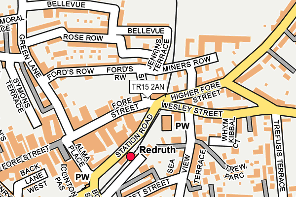 TR15 2AN map - OS OpenMap – Local (Ordnance Survey)