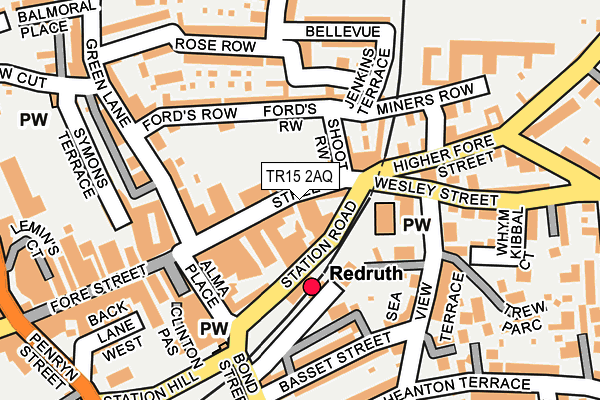 TR15 2AQ map - OS OpenMap – Local (Ordnance Survey)