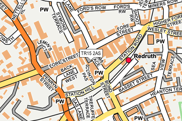 TR15 2AS map - OS OpenMap – Local (Ordnance Survey)