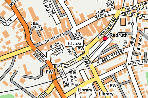 TR15 2AY map - OS OpenMap – Local (Ordnance Survey)