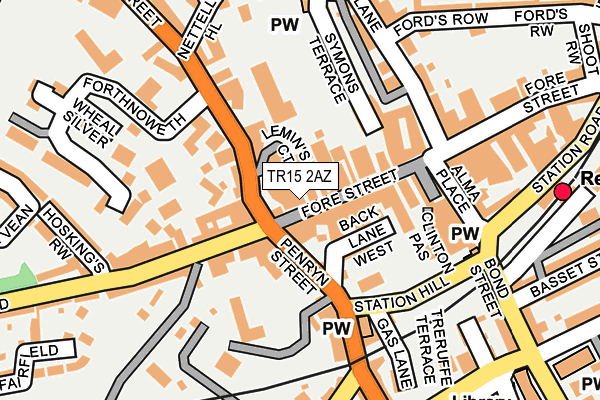 TR15 2AZ map - OS OpenMap – Local (Ordnance Survey)