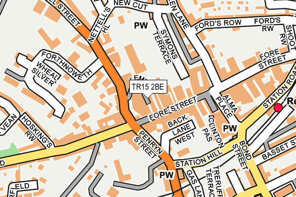 TR15 2BE map - OS OpenMap – Local (Ordnance Survey)